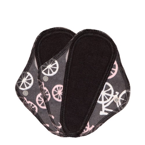 Lunapads Thong Pantyliners - Black on white background