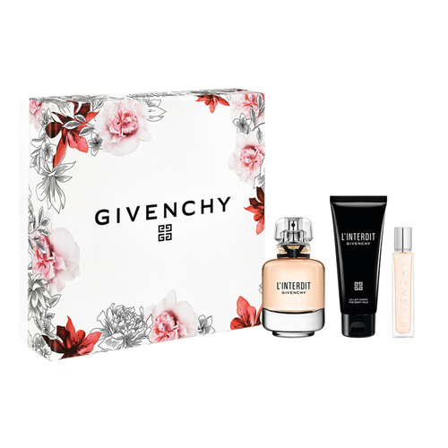 Givenchy LInterdit EDP Gift Set Trio on white background
