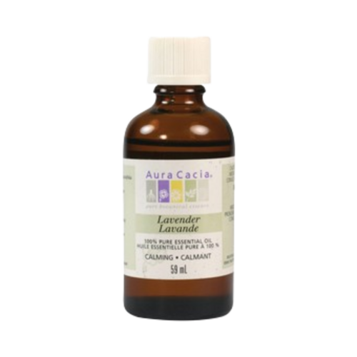 Aura Cacia Lavender Oil on white background