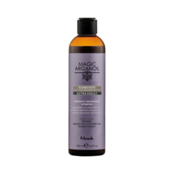 Magic Argan Oil Blonde Story No Yellow Shampoo on white background