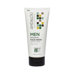 Men Refreshing Face Wash on white background