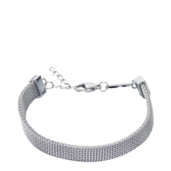 Mesh Silver Bracelet (15.5-19cm)