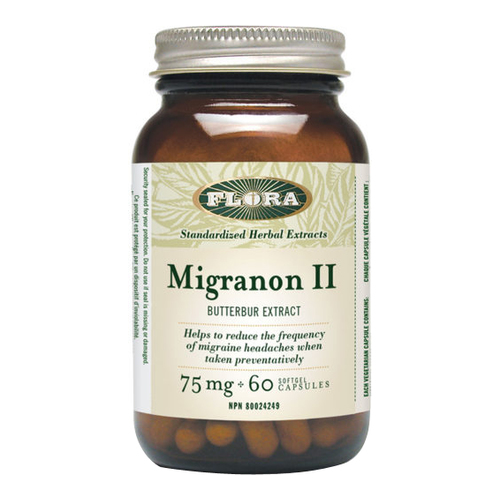 Flora Migranon II Butterbur 75 mg on white background