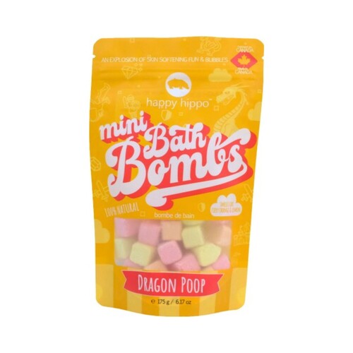 Happy Hippo Mini Bath Bombs Dragon Poop on white background