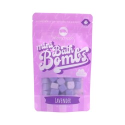 Mini Bath Bombs Lavender on white background