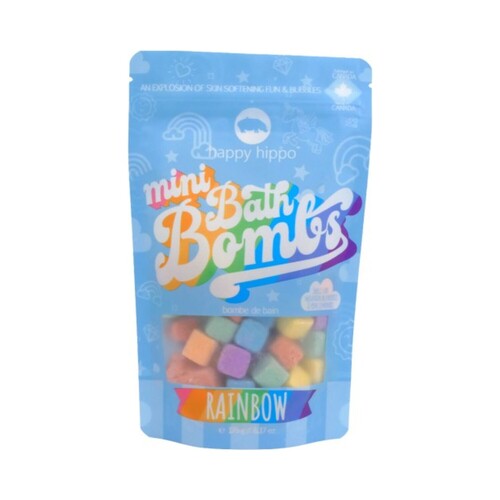 Happy Hippo Mini Bath Bombs Rainbow on white background