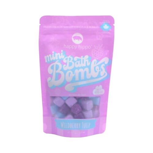 Happy Hippo Mini Bath Bombs Wildberry Tulip on white background