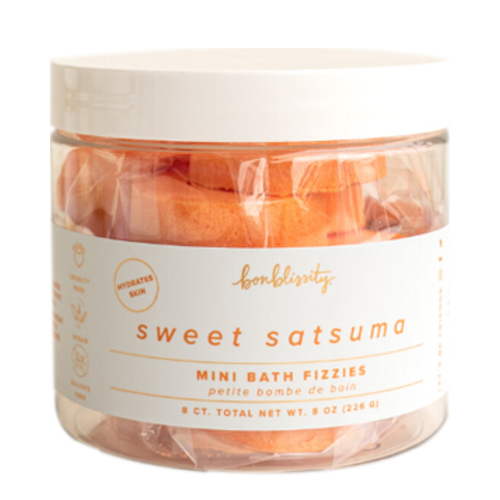 Bonblissity Mini Bath Fizzies - Sweet Satsuma on white background