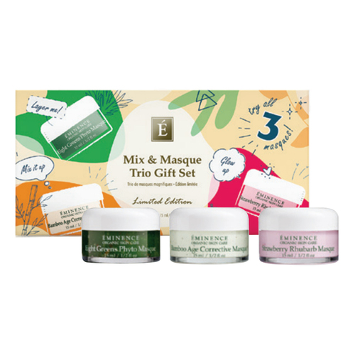 Eminence Organics Mix and Masque Trio Gift Set on white background