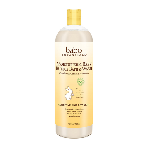 Babo Botanicals Moisturizing Baby Bubble Bath and Wash, 450ml/15 fl oz