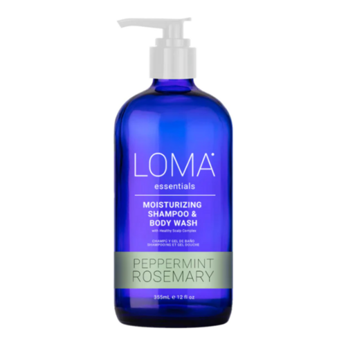 Loma Organics Moisturizing Shampoo and Body Wash on white background