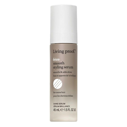 Living Proof No Frizz Smooth Styling Serum on white background