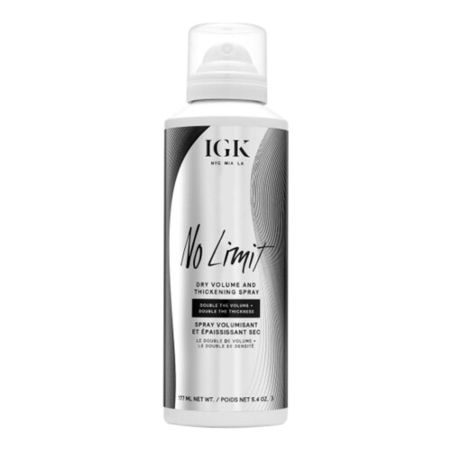 IGK Hair No Limit Dry Volume and Thickening Spray on white background