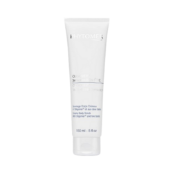 Creamy Body Scrub With Oligomer and Two Sands on white background
