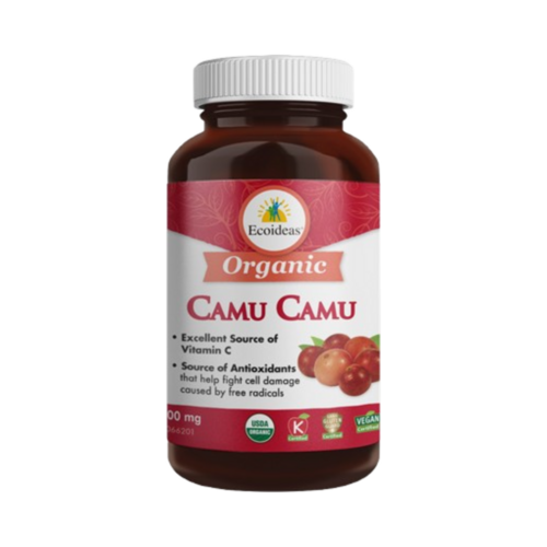 Ecoideas Org Camu Camu 550mg on white background