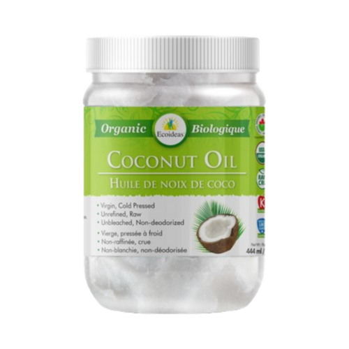 Ecoideas Organic Coconut Oil on white background