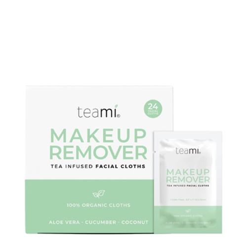 Teami Organic Makeup Remover Cloths on white background