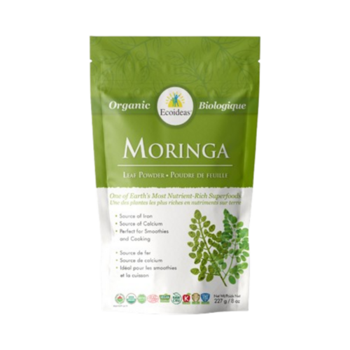 Ecoideas Organic Moringa Powder on white background