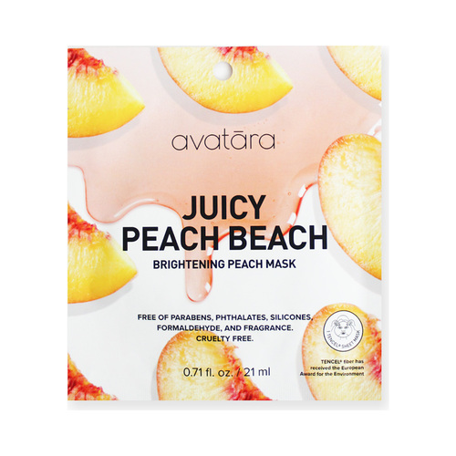 Avatara Peach Beach Brightening Face Mask on white background