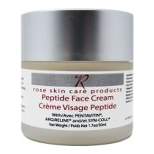 Rose Skin Care Peptide Face Cream on white background