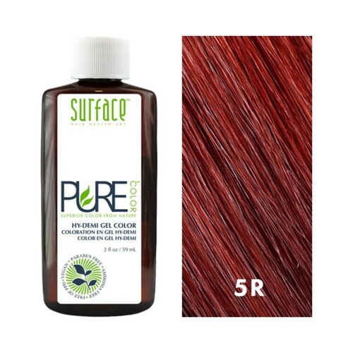 Surface Pure Color 5R Cherry Red on white background