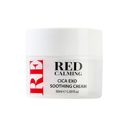 Red Calming Cica Exo Soothing Cream on white background