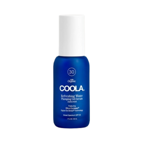 Coola Refreshing Water Plumping Gel Serum SPF 30 on white background