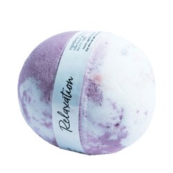 Relaxation Lavender Bath Bomb on white background