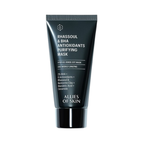 Allies of Skin Rhassoul and BHA Antioxidants Purifying Mask, 30ml/1.01 fl oz Allies of Skin Rhassoul and BHA Antioxidants Purifying Mask on white background