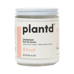 Ritual Sandalwood Hand and Body Cream on white background