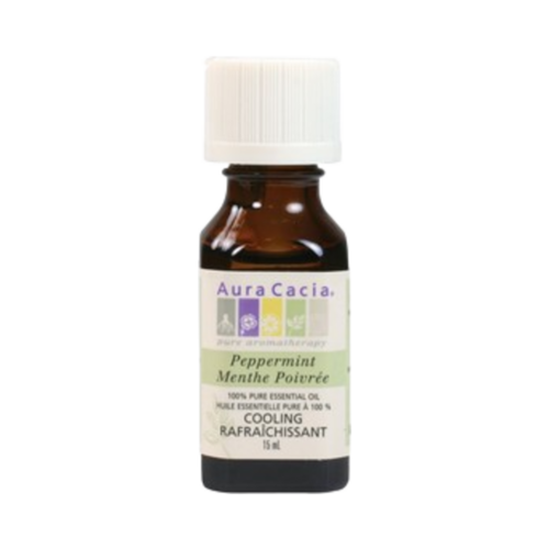 Aura Cacia Rosemary Oil on white background
