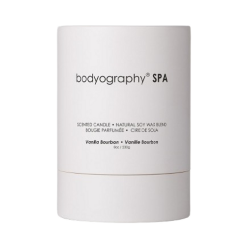 Bodyography Scented Candle on white background