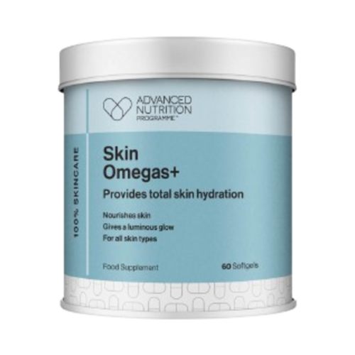 Advanced Nutrition Programme Skin Omegas+ on white background