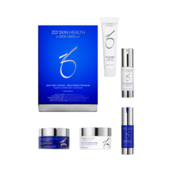 Skin Tone Evening + Brightening Program on white background