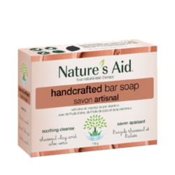 Soothing Soap Bar - Rhassoul Clay on white background