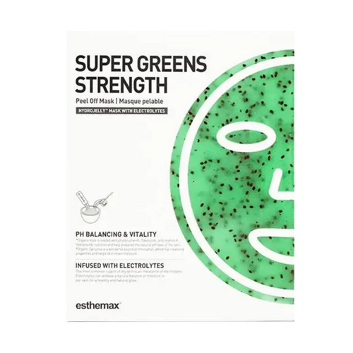 Esthemax Super Greens Strength Hydrojelly, 1 set Esthemax Super Greens Strength Hydrojelly on white background