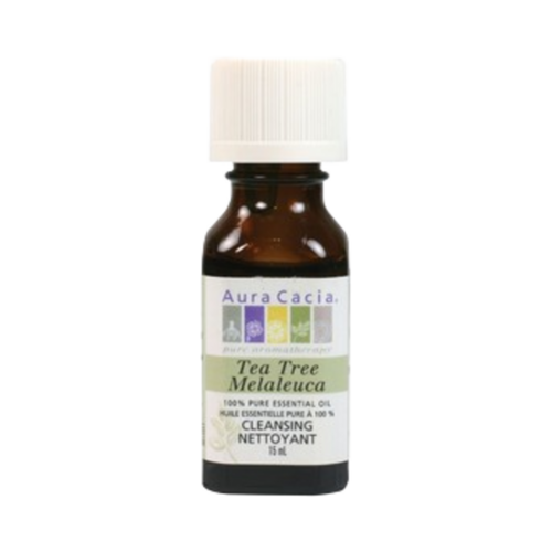 Aura Cacia Tea Tree Oil on white background