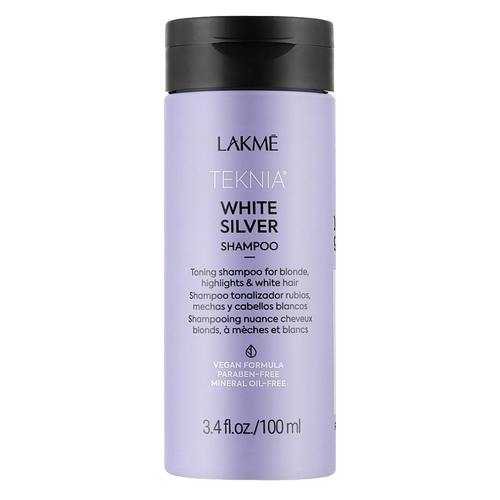 LAKME  Teknia White Silver Shampoo on white background