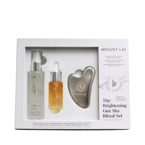 Mount Lai The Brightening Stainless Steel Gua Sha Essentials Set on white background