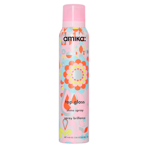 Amika Top Gloss Hair Shine Spray on white background