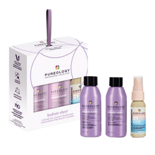 Pureology Travel Ornament Trio 2023 (Hydrate Sheer) on white background