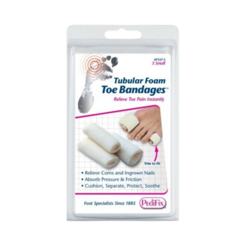 Pedifix Tubular Foam Toe Bandages - Small, 1 set Pedifix Tubular Foam Toe Bandages - Large on white background