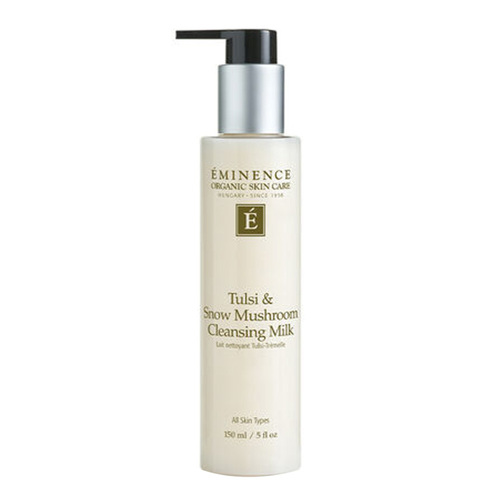 Eminence Organics Tulsi and Snow Mushroom Cleansing Milk on white background