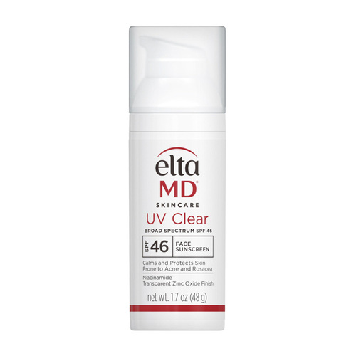EltaMD UV Clear Broad-Spectrum SPF 46 on white background