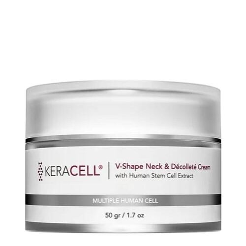 Keracell V-Shape Neck and Decollete Cream with MHCsc Technology on white background