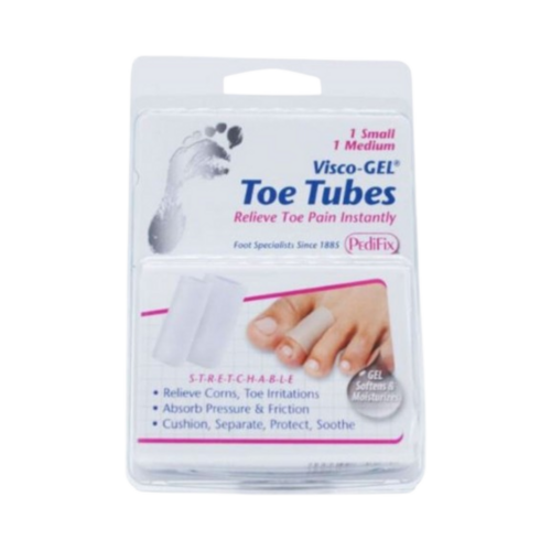 Pedifix Visco-GEL All-Gel Toe Tubes - Medium, 1 piece Pedifix Visco-GEL All-Gel Toe Tubes - Medium on white background