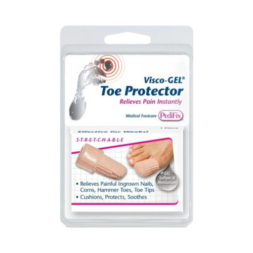 Pedifix Visco-GEL Fabric-Covered Toe Protector - Large, 1 piece Pedifix Visco-GEL Fabric-Covered Toe Protector - Large on white background