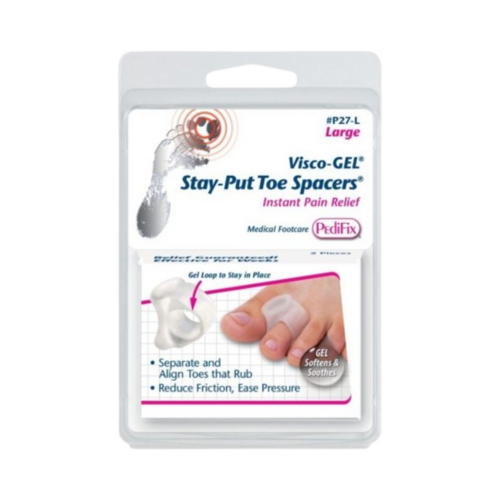 Pedifix Visco-GEL Stay-Put Toe Spacers - Large on white background
