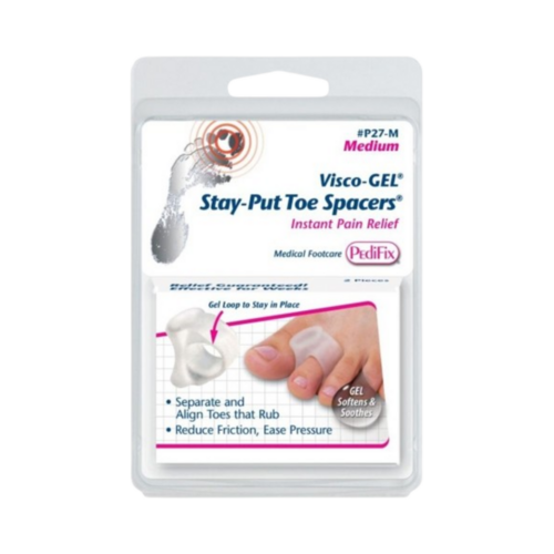 Pedifix Visco-GEL Stay-Put Toe Spacers - Large on white background