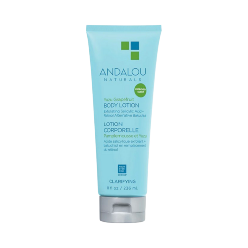 Andalou Naturals Yuzu Grapefruit Body Lotion on white background